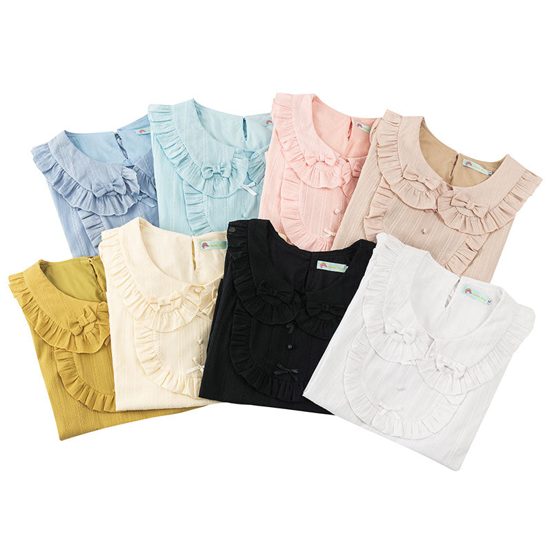 Rainbow Cake Plus Size Lolita Doll Collar Blouse - image 1