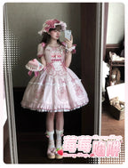 Berry Trap Embroidered Sweet Lolita OP Dress and Accessories - image 11