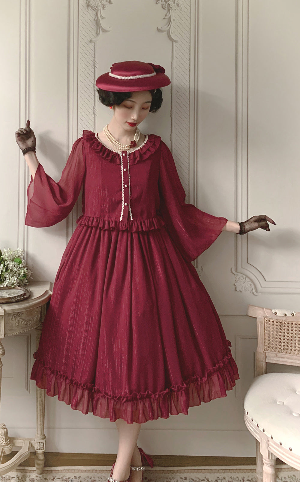 Rhine Riverside - Summer Lolita Chiffon Cardigan - image 27