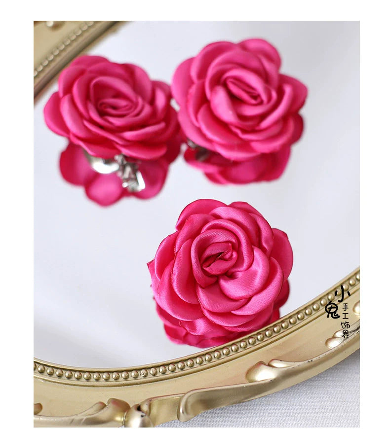 Retro Lolita Brooch Rose Hairpins Flower Headdress - image 17
