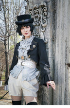 Gothic Lolita Black Cropped Cardigan Jacket - image 4