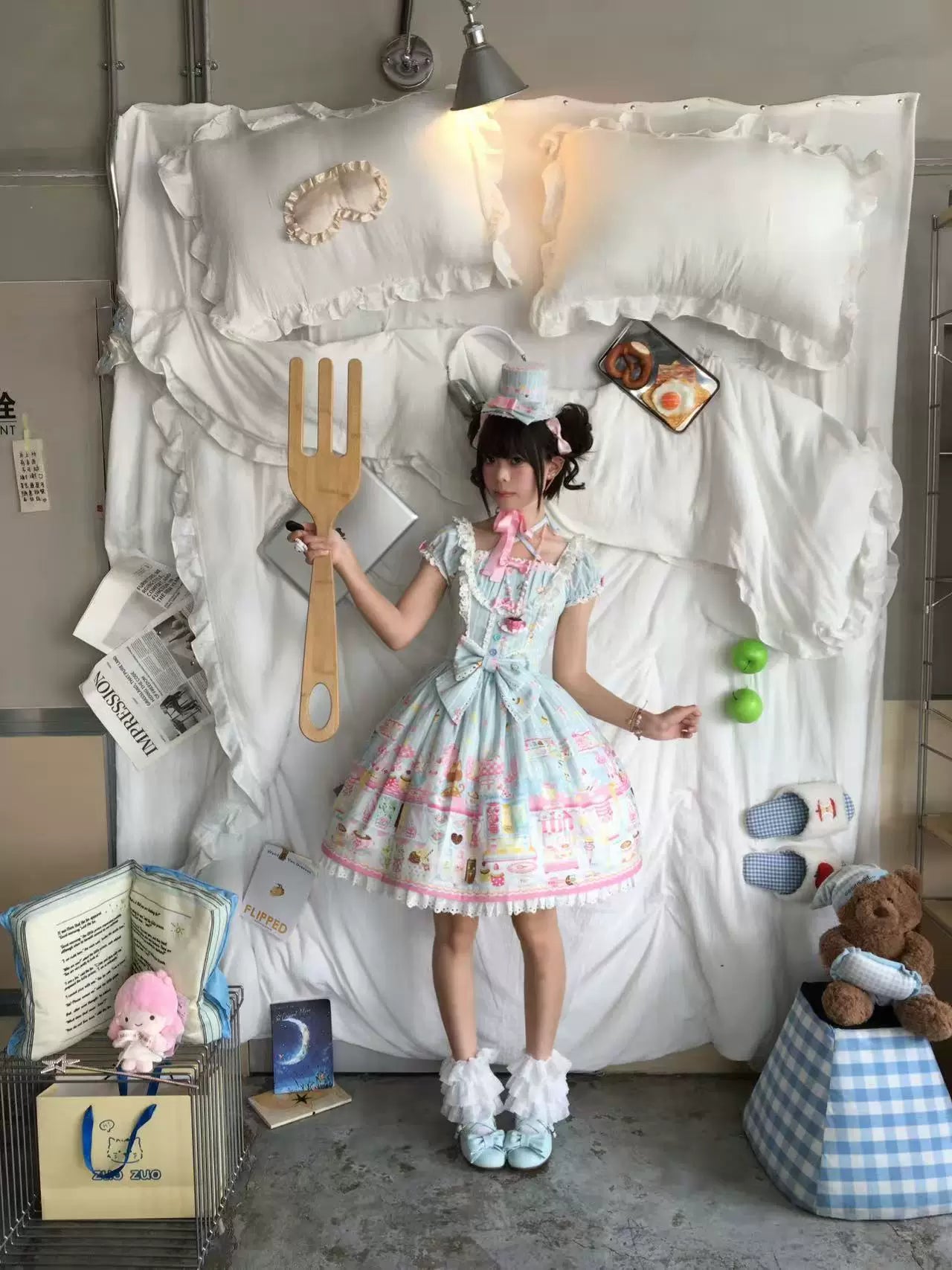 Summer Ice Cream Tale - Old School Lolita Ice Cream Printed OP & JSK Dress - image 14