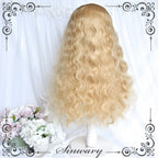 Black Gold Girl - Elegant Lolita Wig Golden Long Curly Hair - image 8