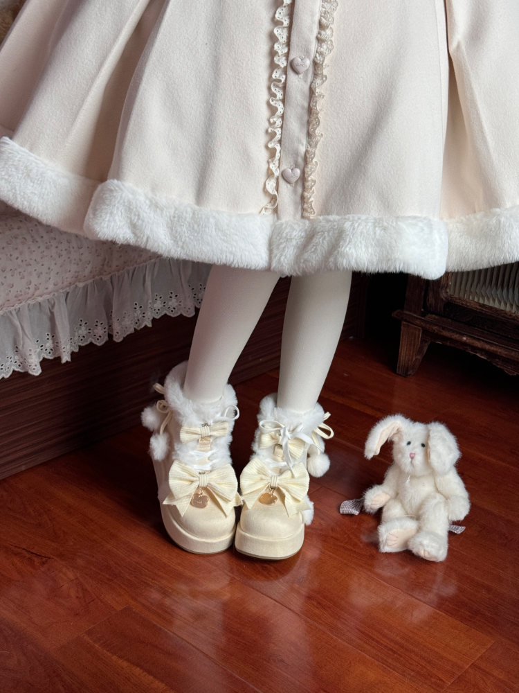 Warm - Winter Sweet Lolita Snow Boots Thick Sole Fleece Shoes - image 6