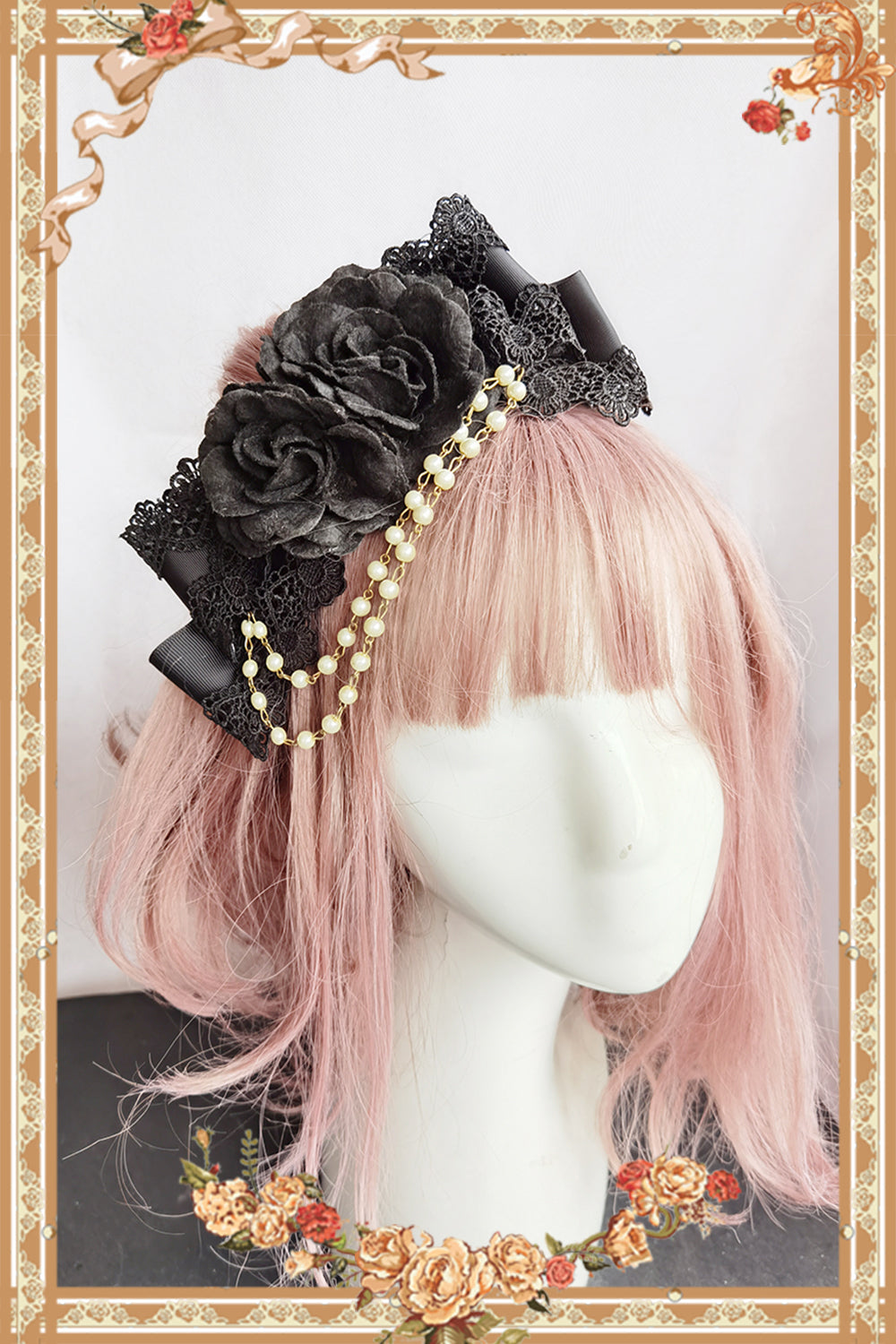 Rose Sanctuary - Gothic Lolita Bonnet - image 4
