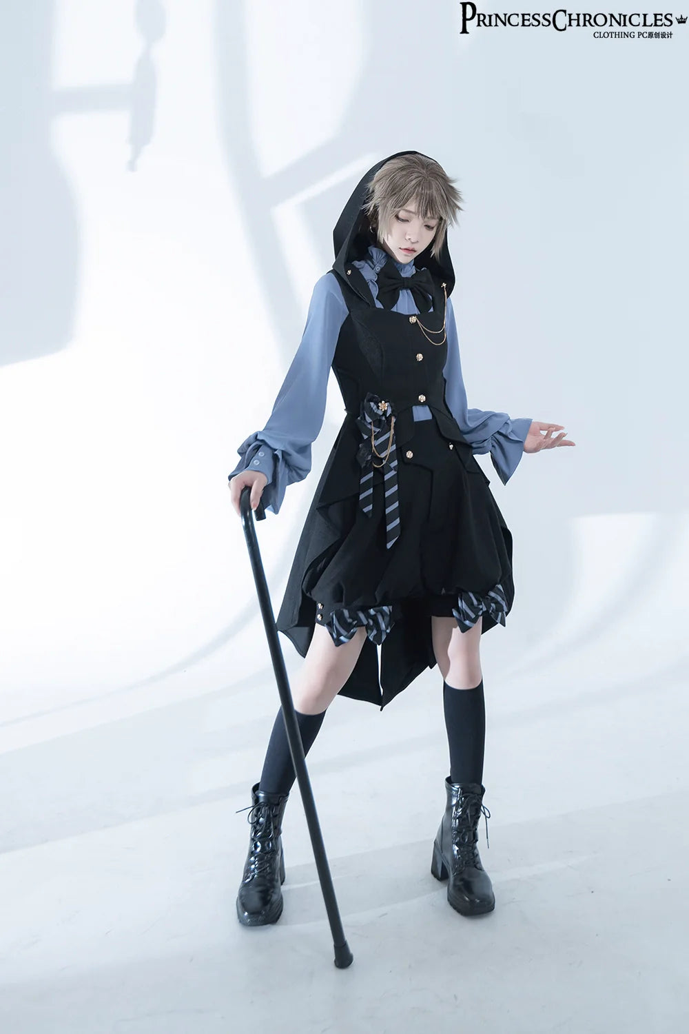 Narrative Rule - Ouji Lolita Shorts Set, Long Vest - image 22