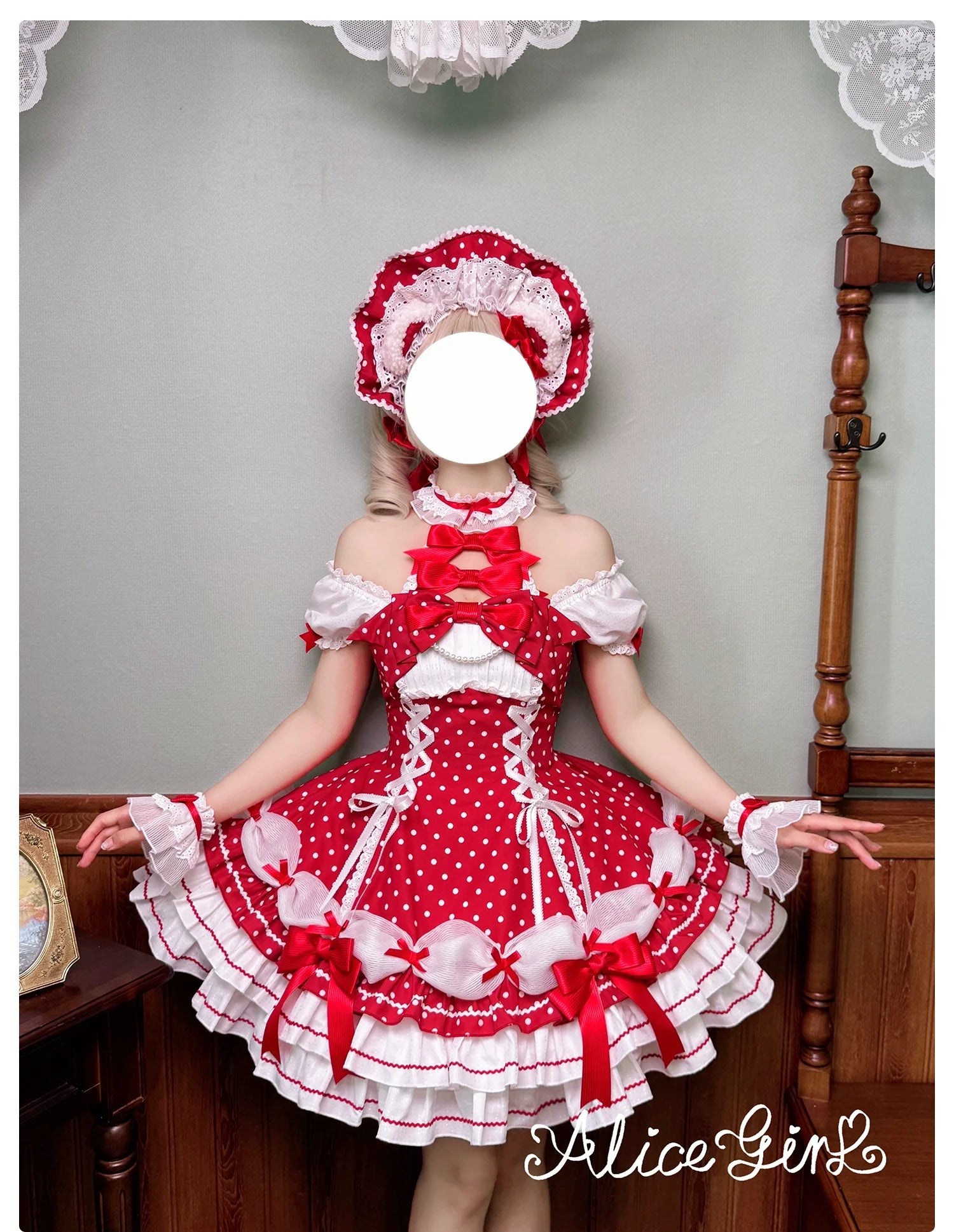 Old School Polka Dots - Sweet Lolita BNT & Detachable Sleeves - image 8