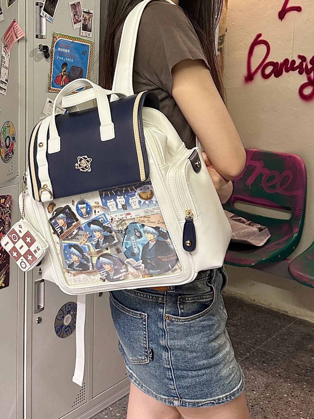 Kawaii Lolita Large-Capacity Ita Backpack with Mini Pocket and Grid Board - image 37