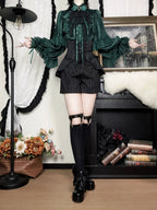 Blue Moon Bone Erosion - Gothic Lolita Waist Cincher, Bat Wing Hem - image 34