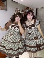 Plus Size Old-School Lolita Plaid JSK and OP Dress and Accessories - image 10
