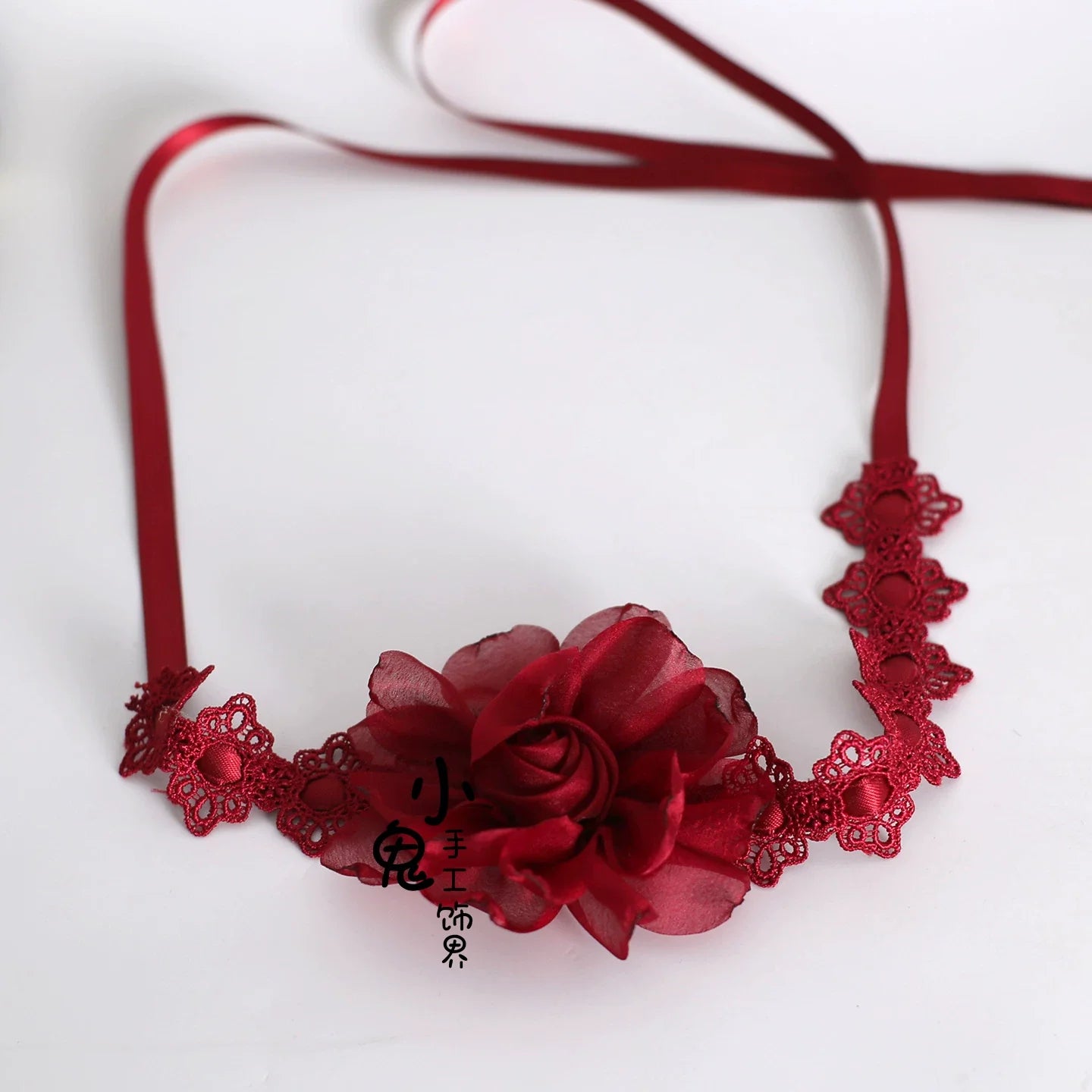Dark Red Gothic Lolita Headdresses and Floral Veils - image 4