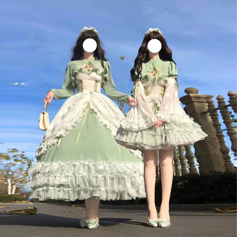 Toting Basil Plus Size Wedding Lolita Green Bridal JSK - image 17
