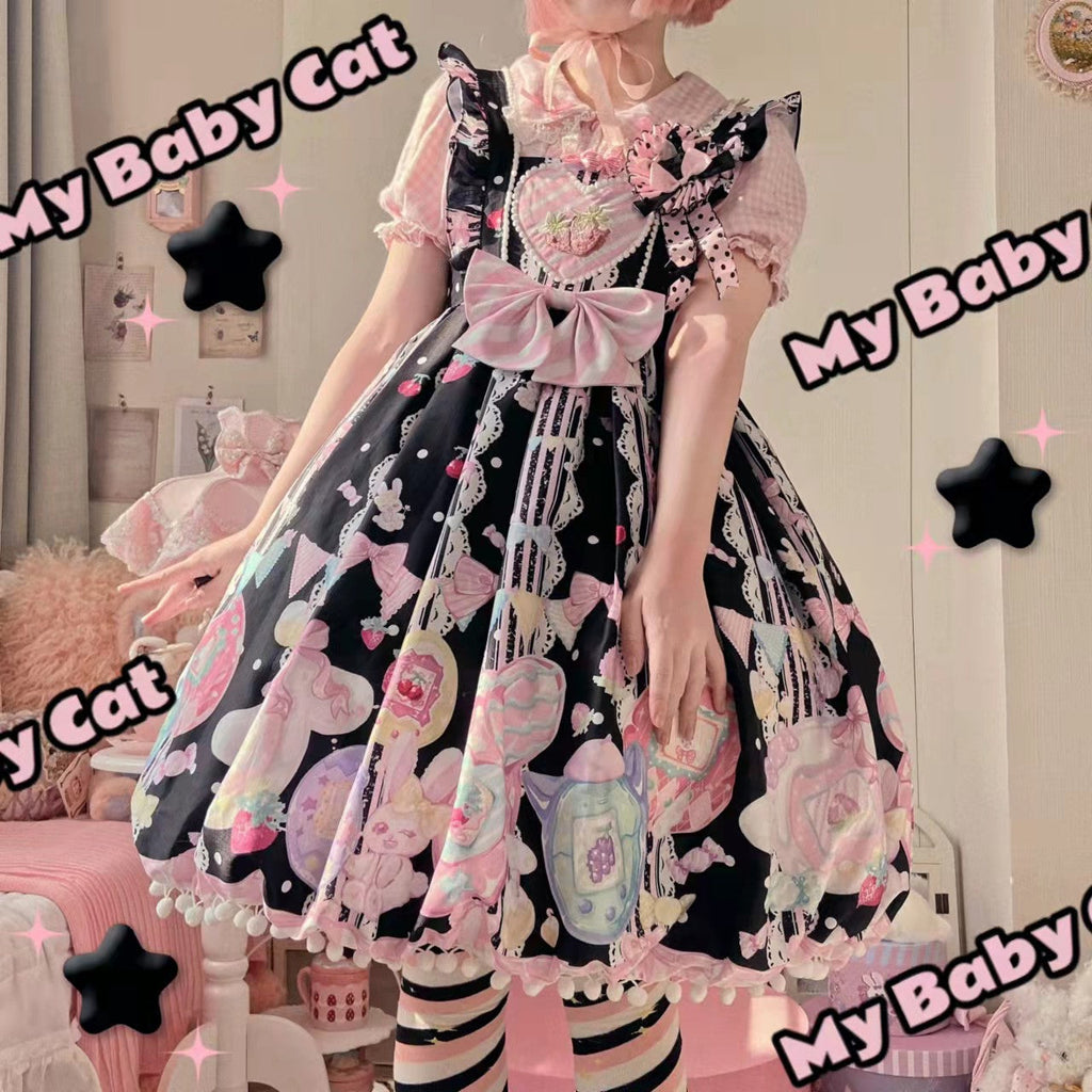 Sweetheart Knots - Sweet Lolita Dress Short Sleeve OP - image 11