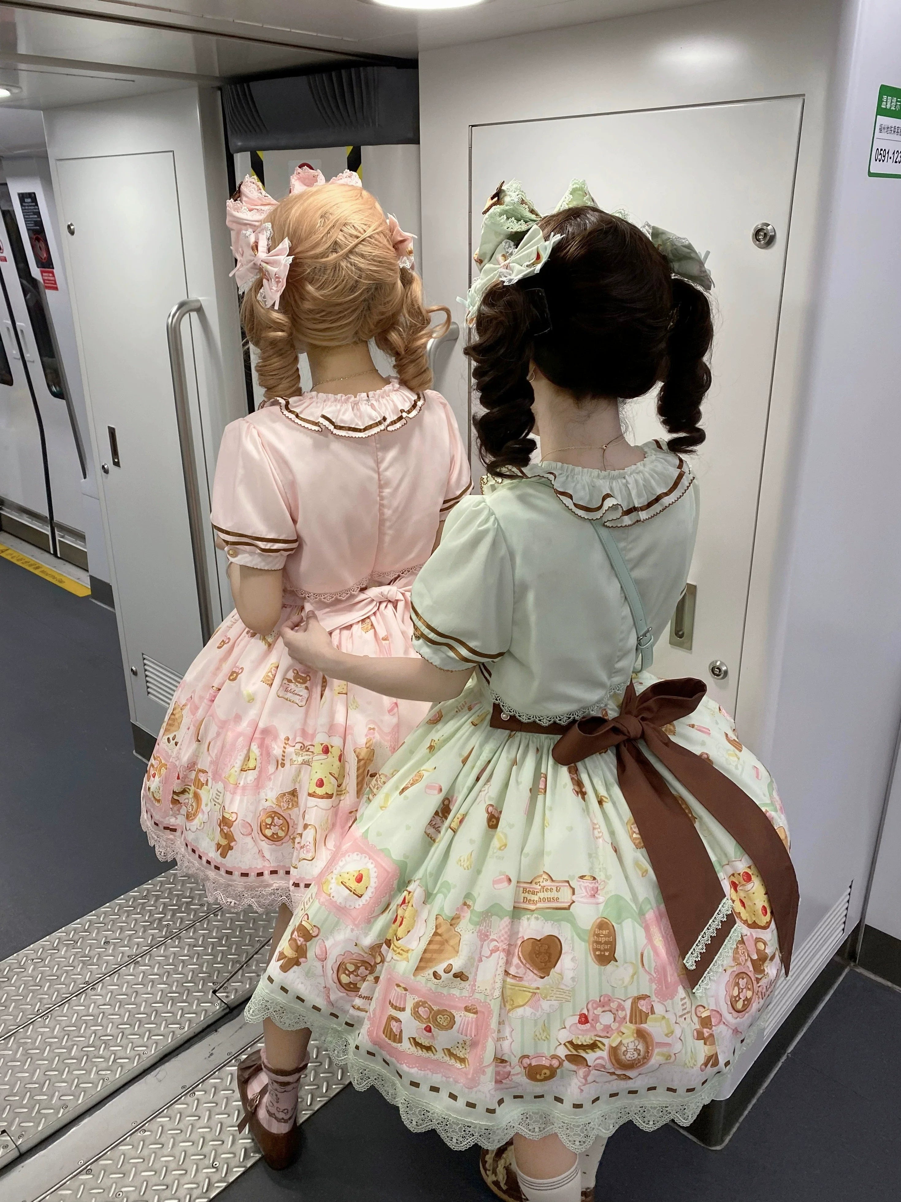 Dream Teahouse - Dessert Print Kawaii Lolita OP Dress Suit - image 4