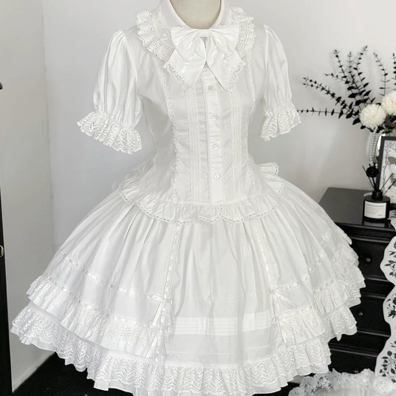 Praying Snowfall Old School Lolita Skirt Suit, Shirt and Cape - image 33