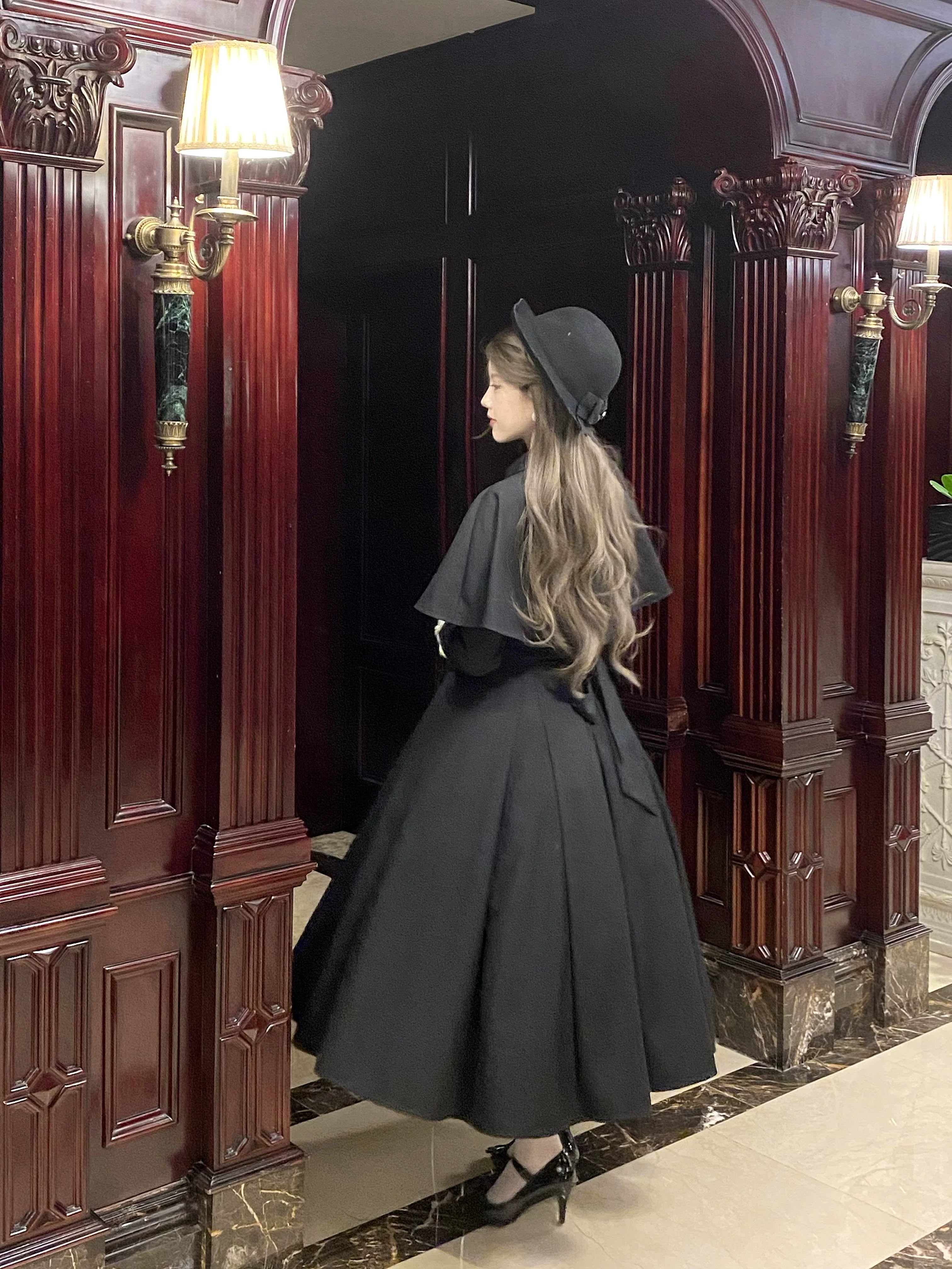 Donia Miss - Classic Lolita Faux Two-piece OP Dress, Back Zipper and Accessories - image 4