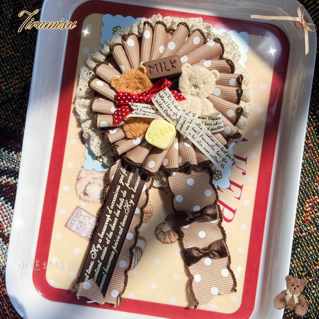 Augustina - Kawaii Lolita Chocolate Paired Brooch and Hair Clip - image 12