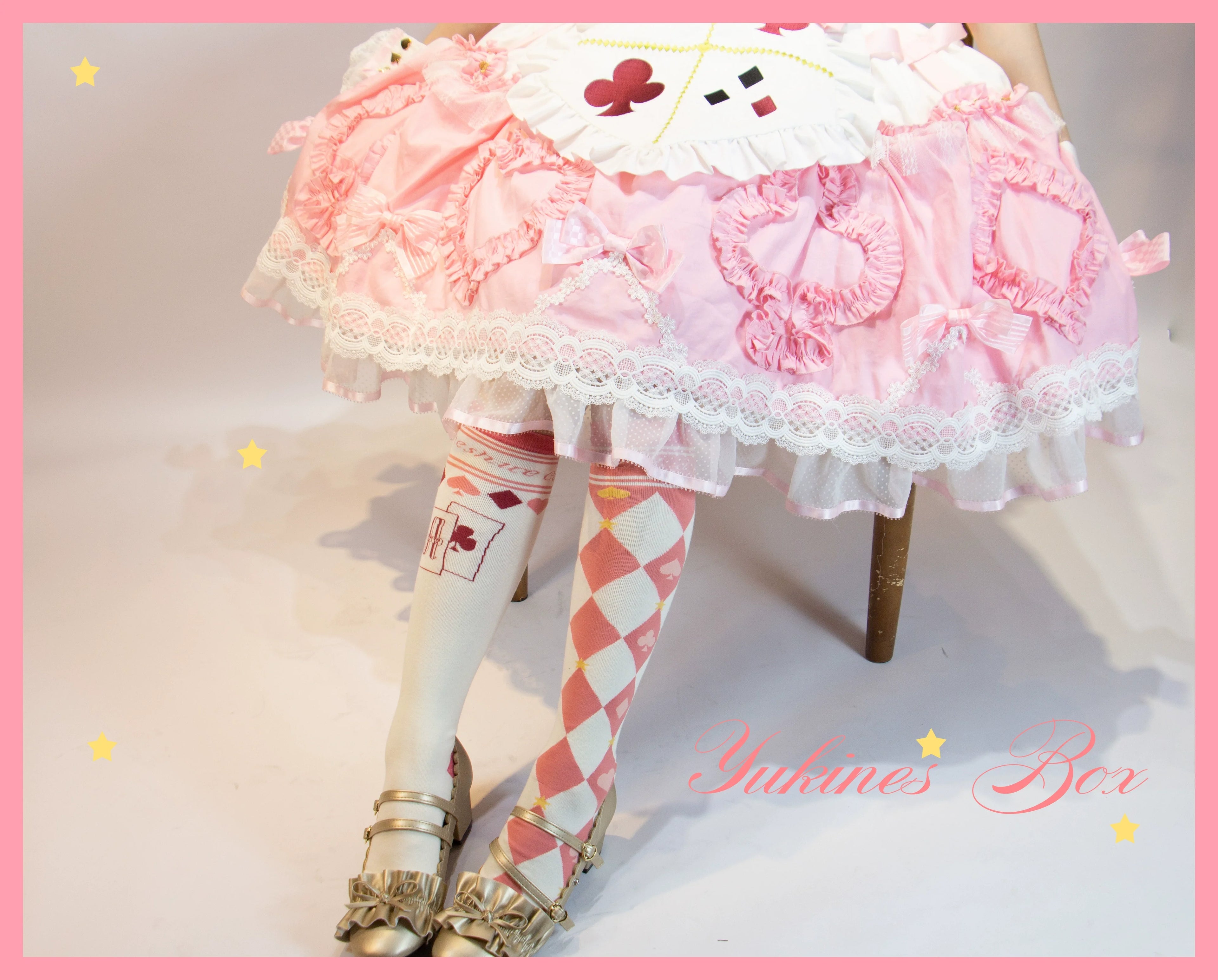 Daily Lolita Cotton Asymmetric Print Socks - image 12