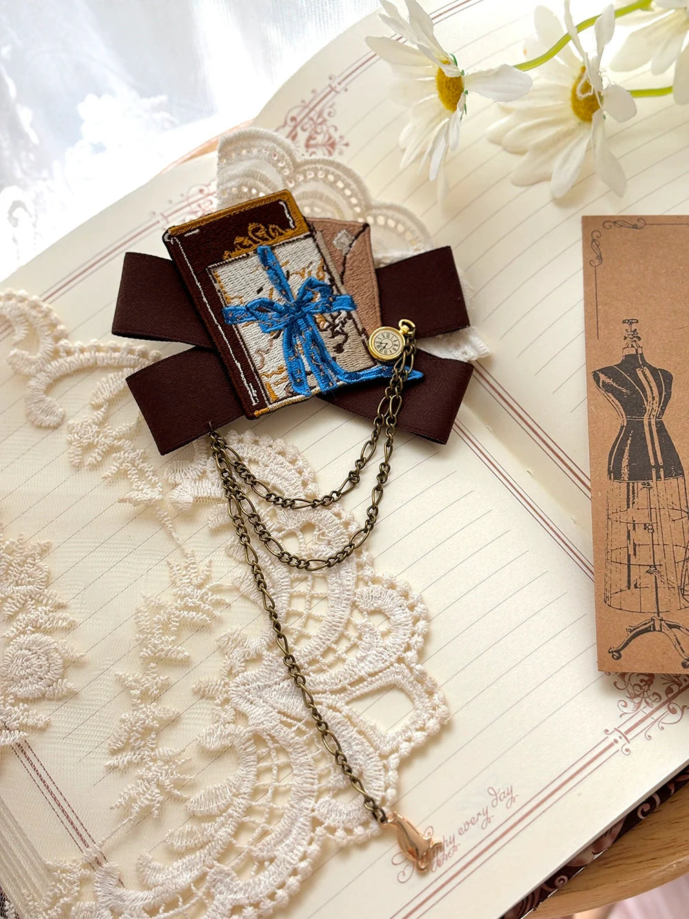 Classic Lolita Headdress, Socks, Necklace and Brooch Accessories - image 8