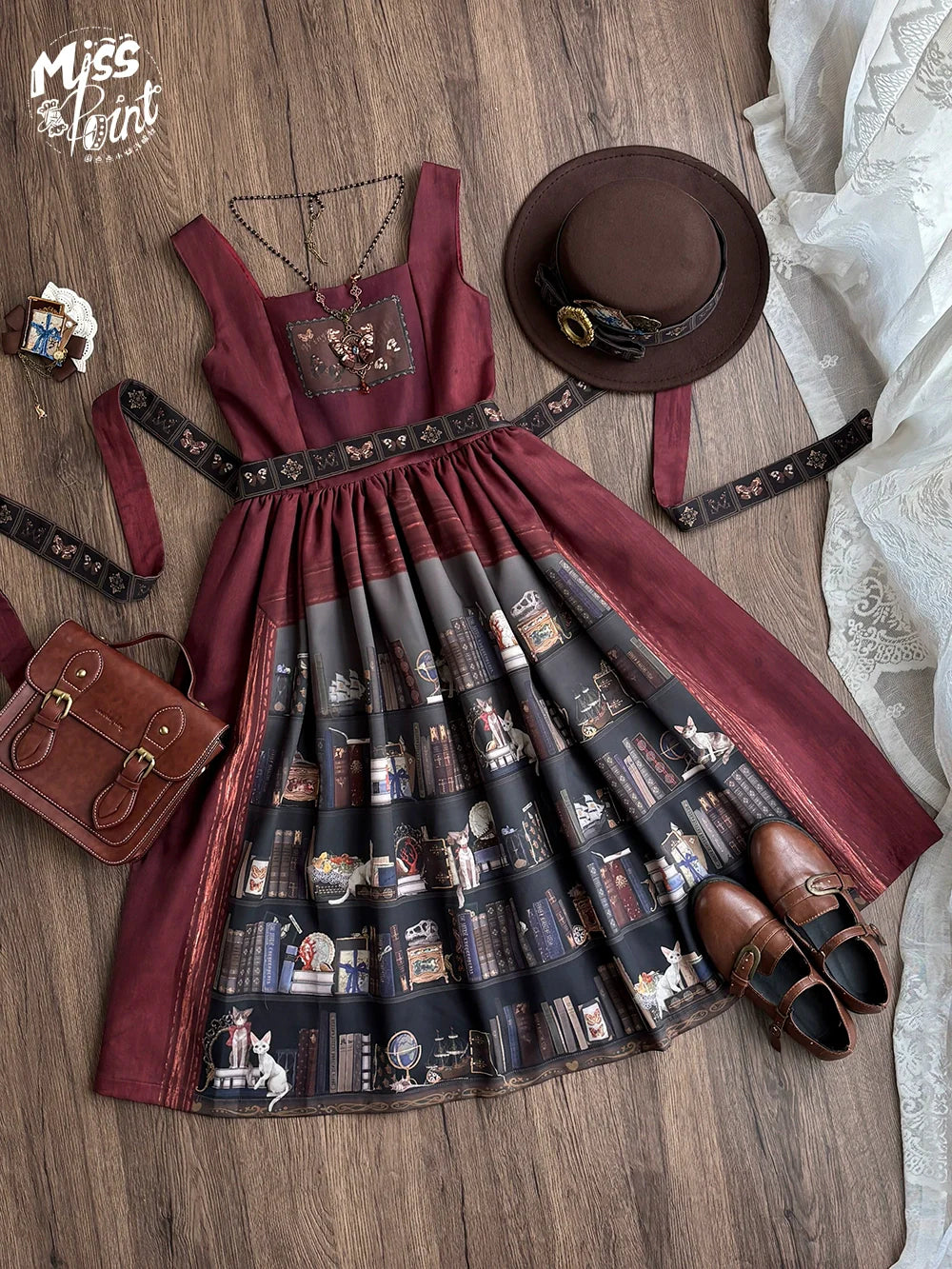 German Bookshelf - Classic Lolita Printed JSK Dress - image 51