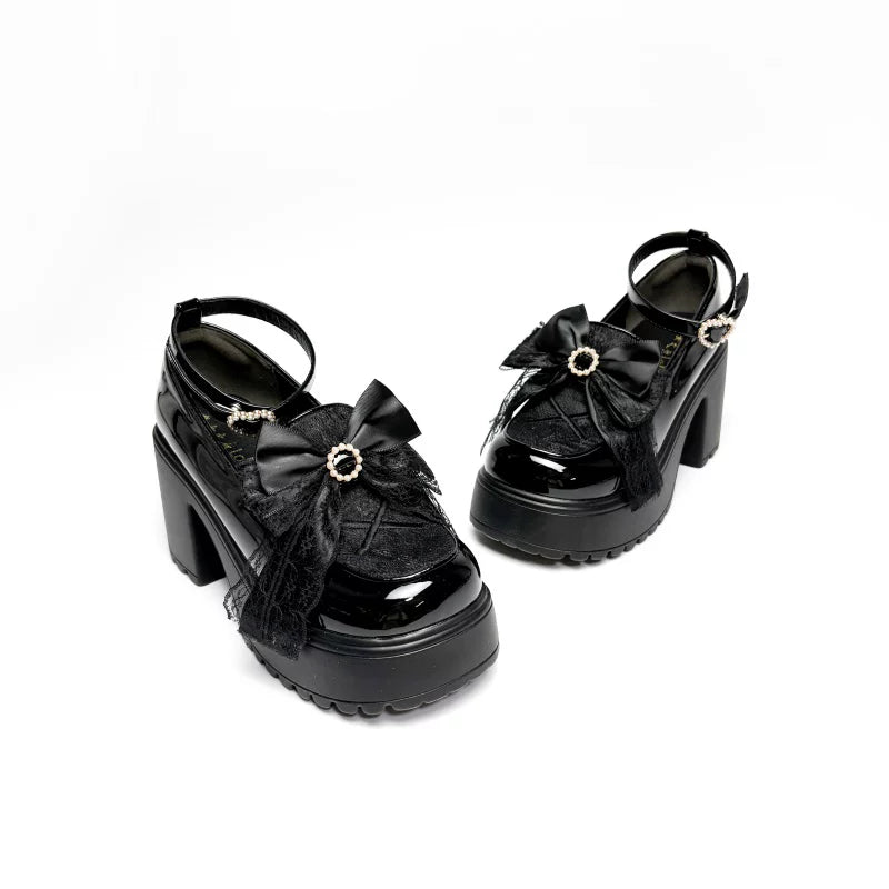 Daily Black and White Lolita Heels - image 11