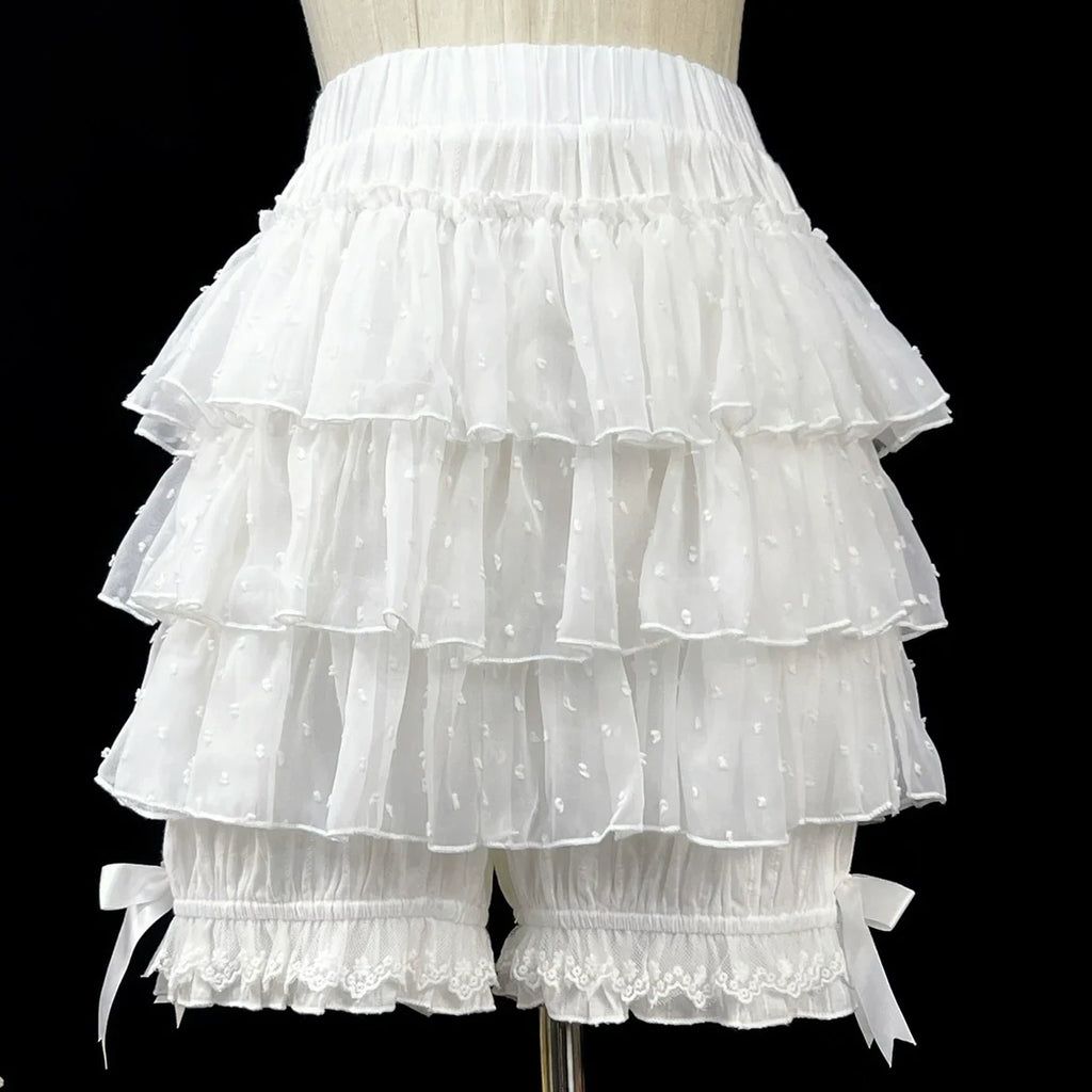 Daily Lolita Bloomers, Lace Cake Shorts for Summer Wear - image 3