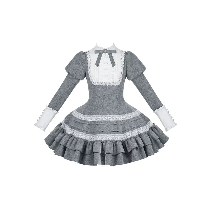 Reminisce - Pile Classic Lolita Dress, Detachable Cape and Accessories - image 29