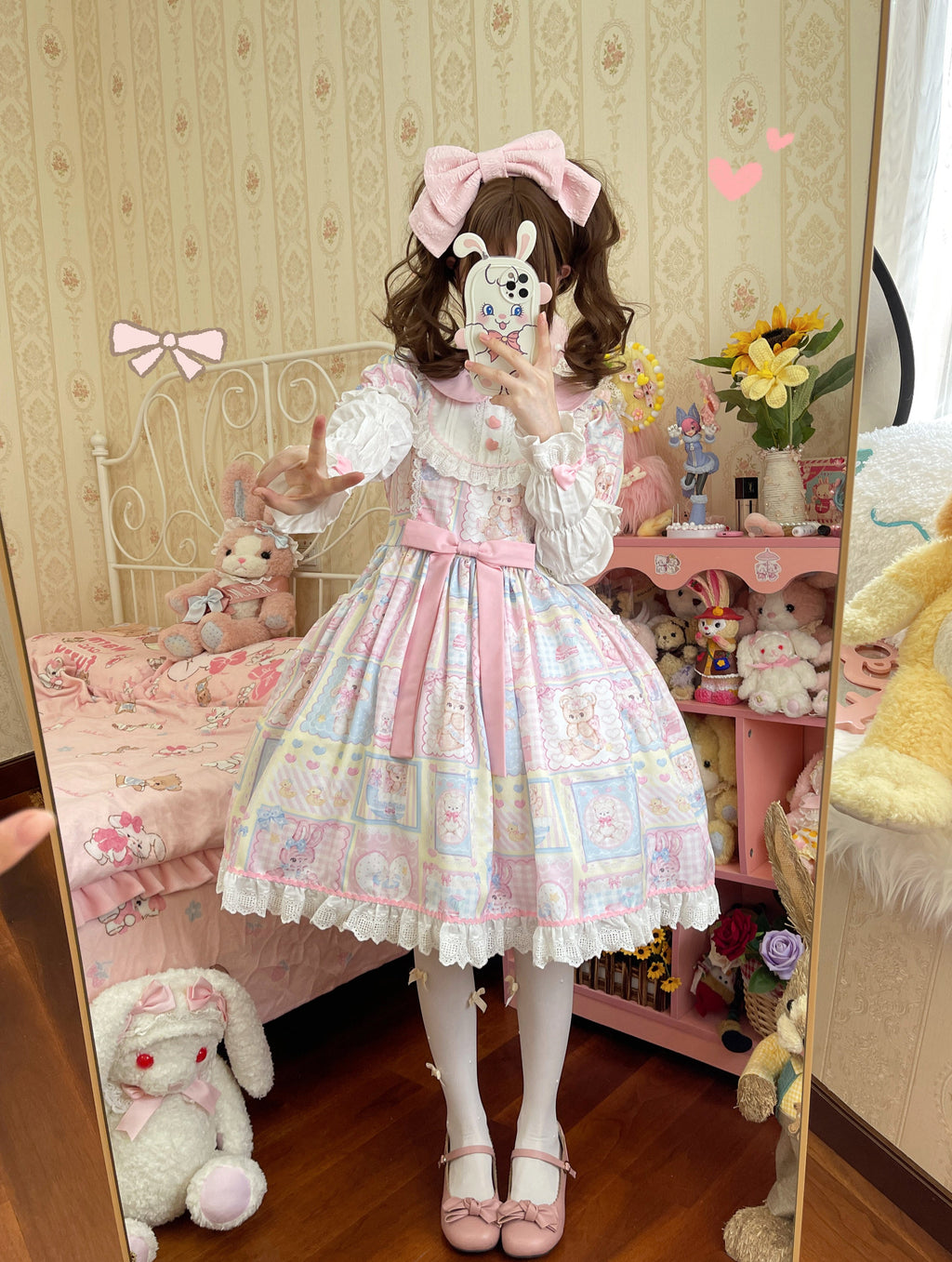 Sweet Bunny Bear - Sweet Lolita Dress Long Sleeve Winter Lolita OP - image 7