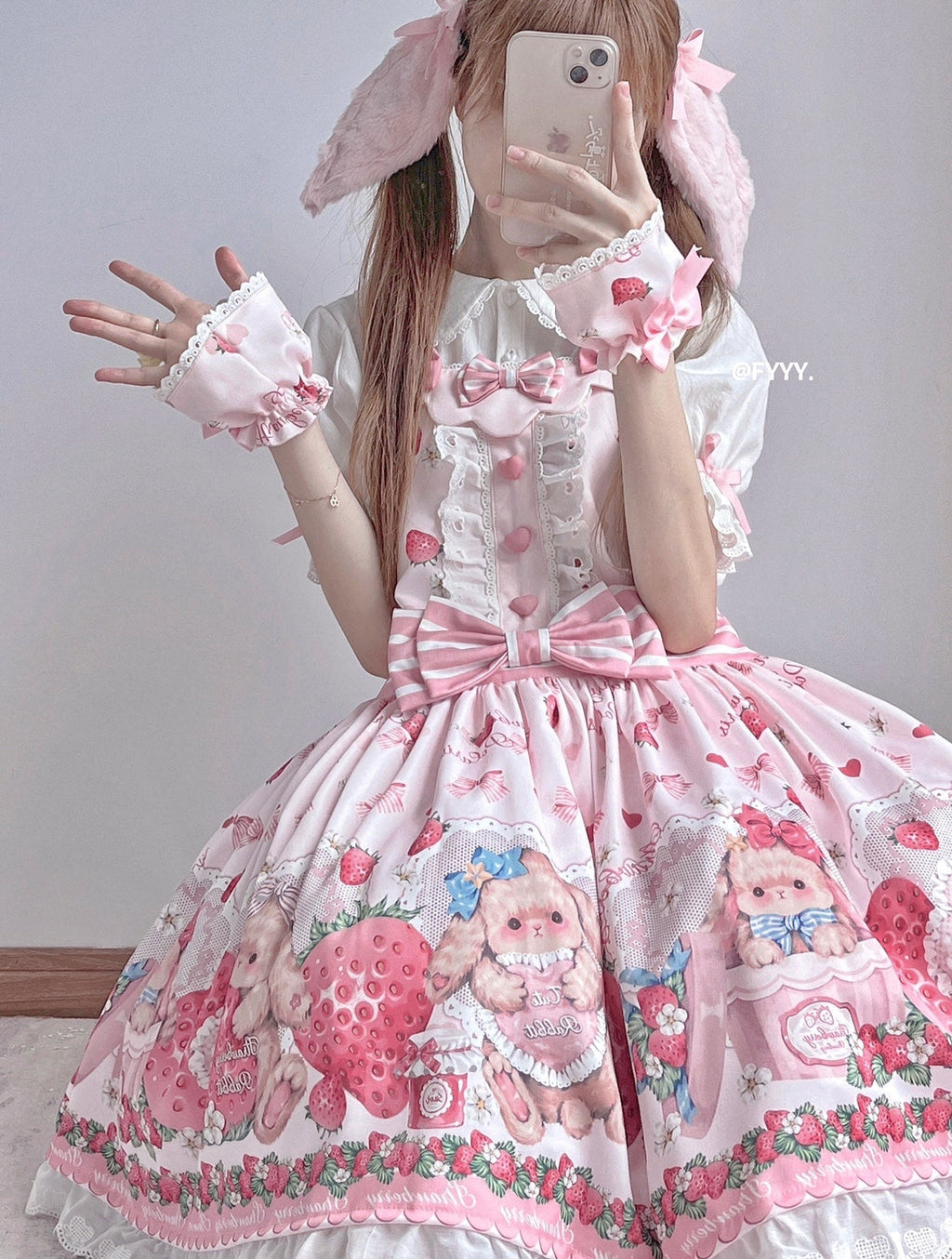 Rabbit Berry Gift Box - Sweet Lolita Salopette and Dress Set - image 30