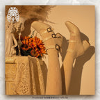 Vintage Elegant Lolita Three-buckle Mary Janes Shining Shoes - image 2