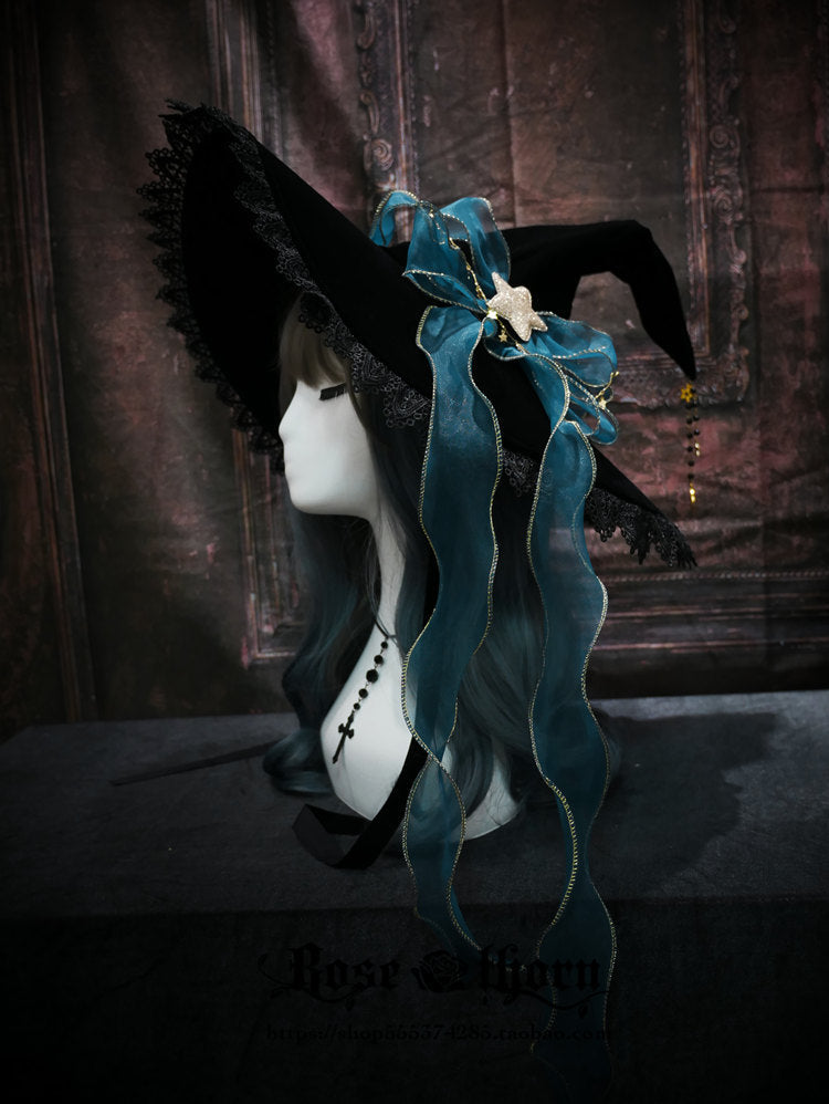 Twinkle Veil Lolita Halloween Witch Hat - image 23