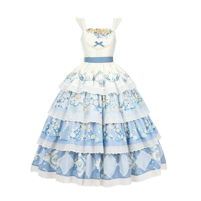 Letter and Poetry - Classic Lolita JSK Suit Four-tiered Twins Dress - image 21
