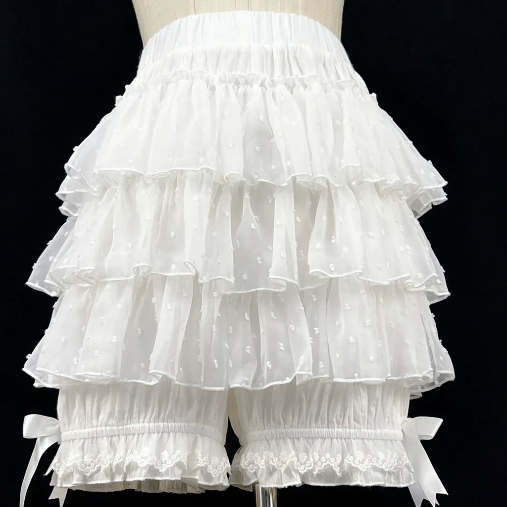 Daily Lolita Bloomers, Lace Cake Shorts for Summer Wear - image 2