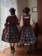 German Bookshelf - Classic Lolita OP Dress & Detachble Cape - image 48