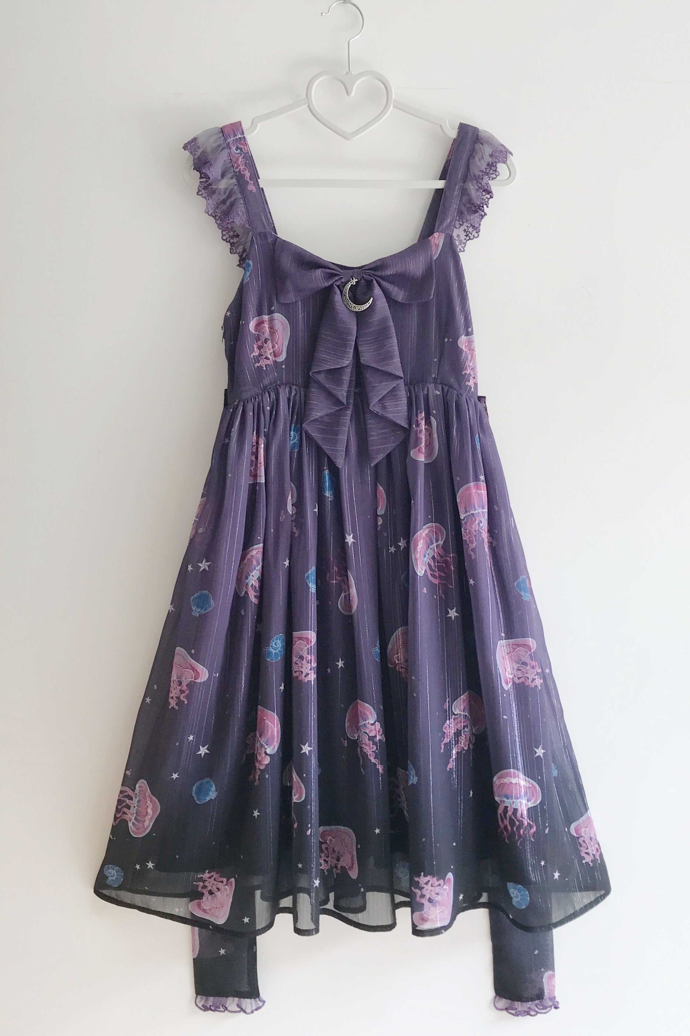 Jellyfish Meteor - Chiffon Fairy Jellyfish Printed Lolita JSK - image 23