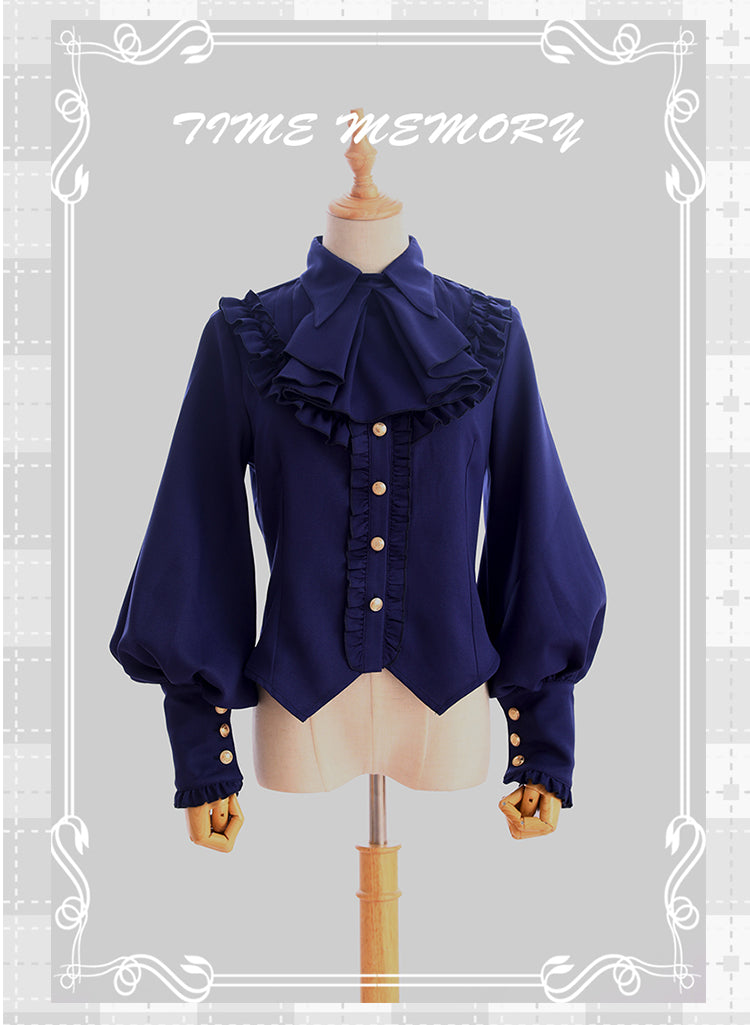 Elegant Lolita Slim Fit Mutton Sleeve Blouse - image 27