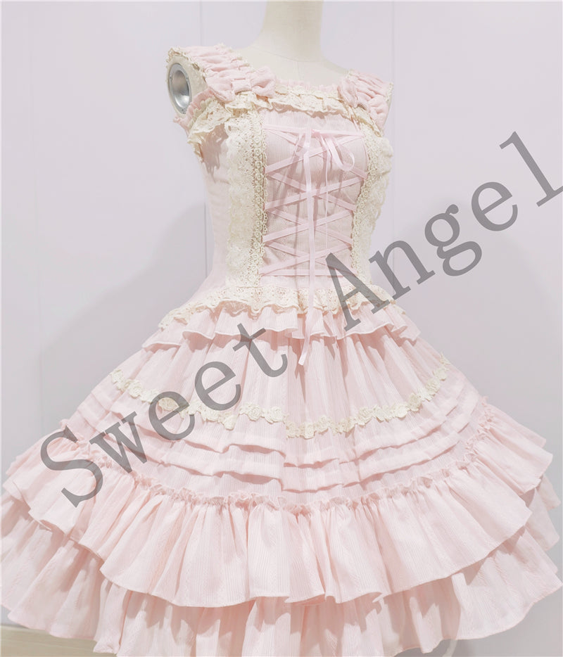 Balletcore Sweet Lolita Pink Dress Set - image 2