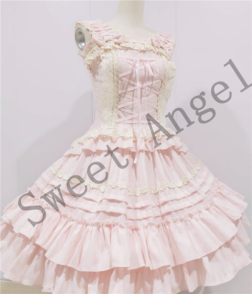 Balletcore Sweet Lolita Pink Dress Set - image 2