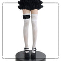 Wuxiaoliu Gothic Lolita Lace Stockings with Bow Garter - image 10