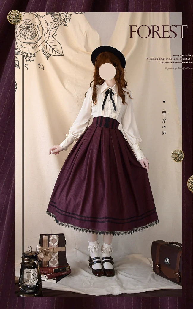 Griffin's Appointment - Vintage Lolita Pointed Collar Blouse - image 10