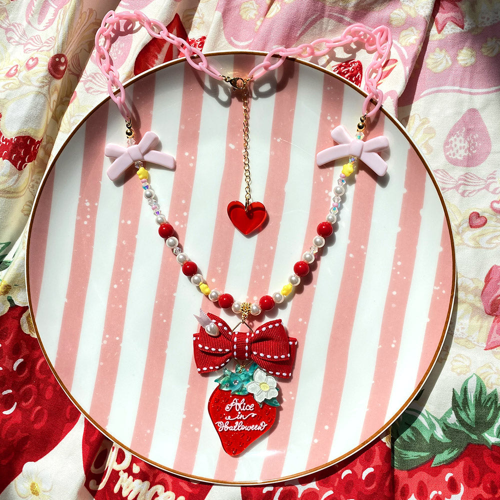 Sweet Lolita Strawberry Necklaces, Rings, Hair Clips and Brooches - image 24