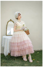 True Vow Embroidered Classic Lolita Dress with Layered Gradient Hem and Accessories - image 18