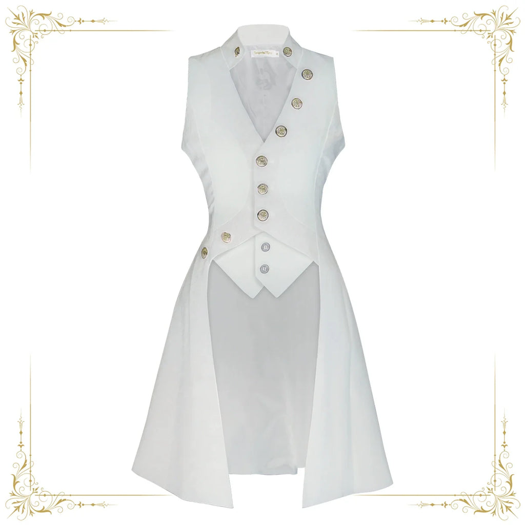 Forever Night Poem - Ouji Lolita Long Vest, Short Front - image 2
