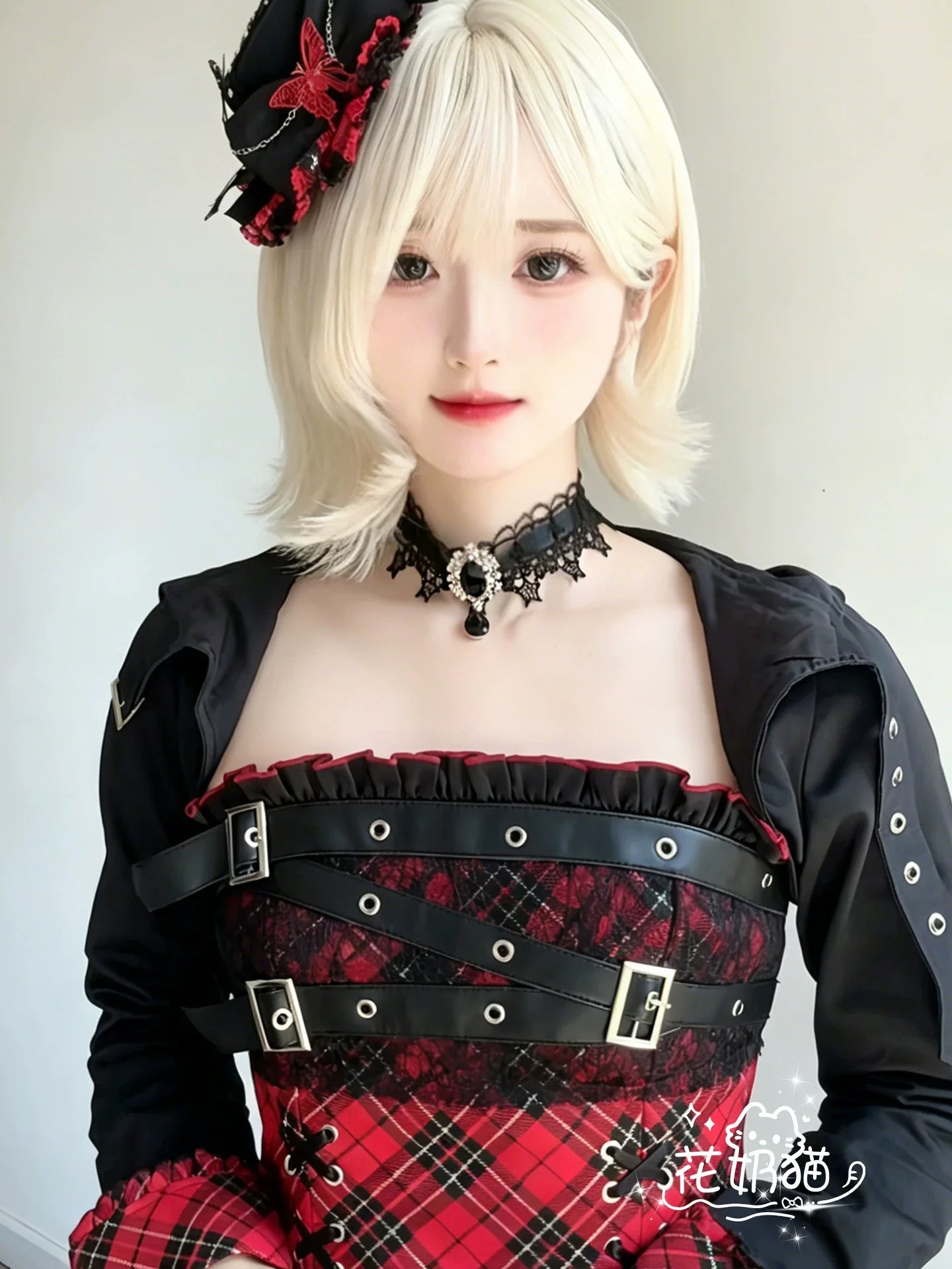 Classic Lolita Rhinestone Pendant Choker, Adjustable Chain - image 6