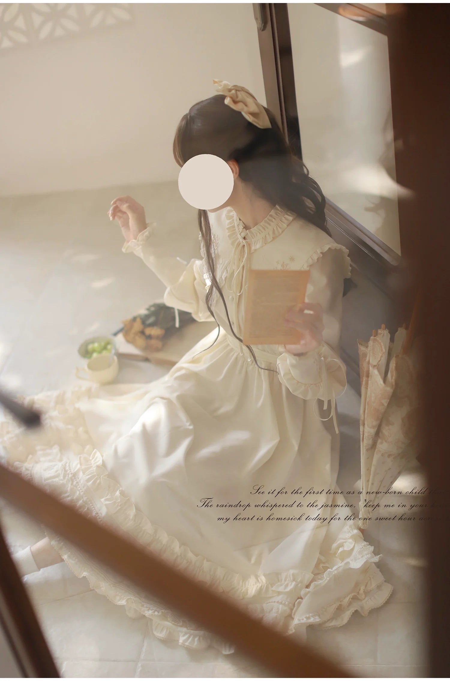 Wind Kiss Tulip - Classic Lolita OP Elegant Lolita Cardigan and Accessories - image 12