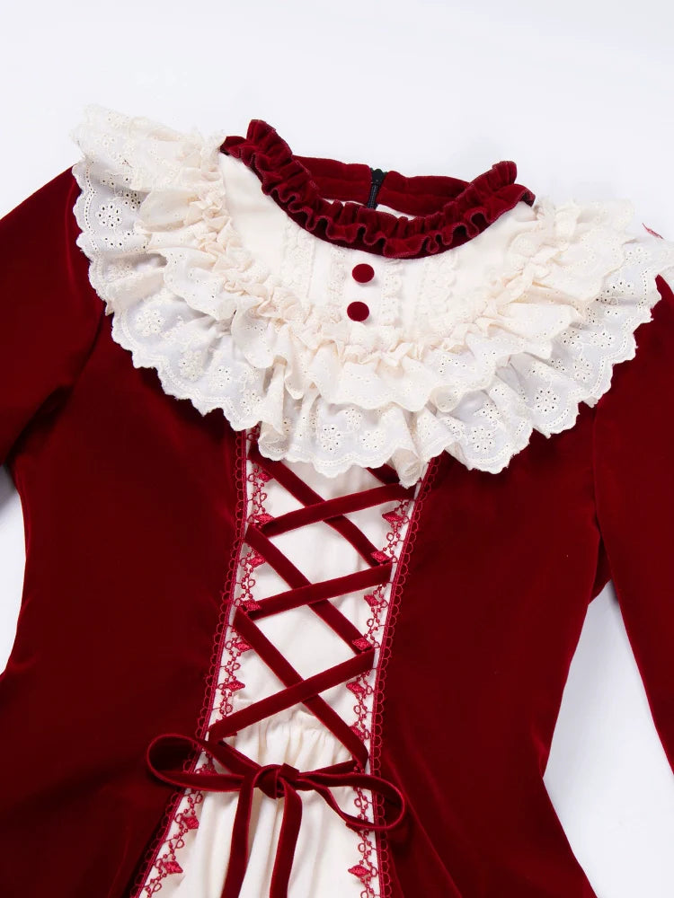 The Nutcracker - Winter Classic Lolita OP Dress, Front Opening and Accessories - image 8