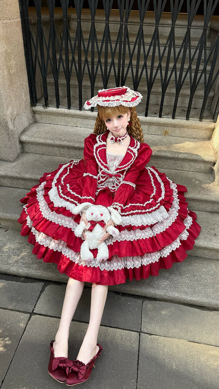 Eternal France Doll - Classic Lolita Doll-like OP Dress and Accessories - image 16