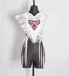 Gothic Lolita Accessory Red Bone Fake Collar - image 5