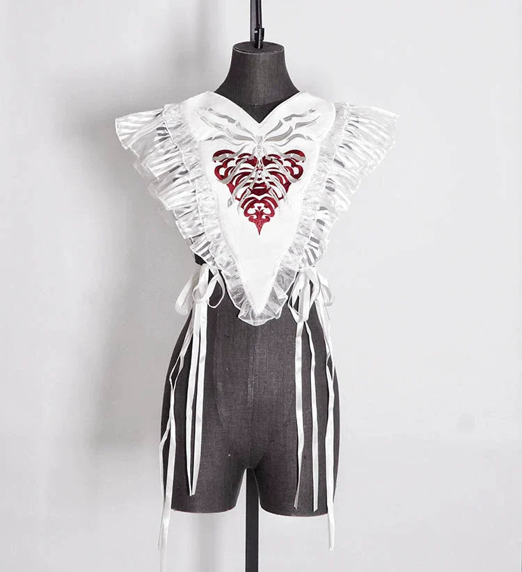Gothic Lolita Accessory Red Bone Fake Collar - image 5