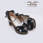 Bright PU Wedding Lolita Thick High Heels - image 13